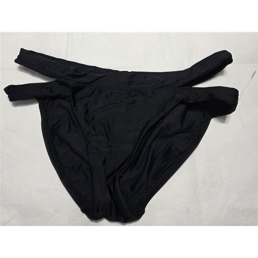 NWT Pilyq S Midnight Black Open Sides Bikini Bottoms 132243